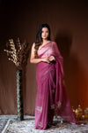Dust Wine Organza Saree - KUMUD