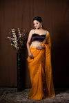 ORANGE ORGANZA SAREE - KUMUD