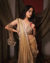 GOLDEN MONOCHROME SAREE - SWARN MANJARI