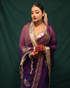 PURPLE BUTA SAREE - JHAROKHA